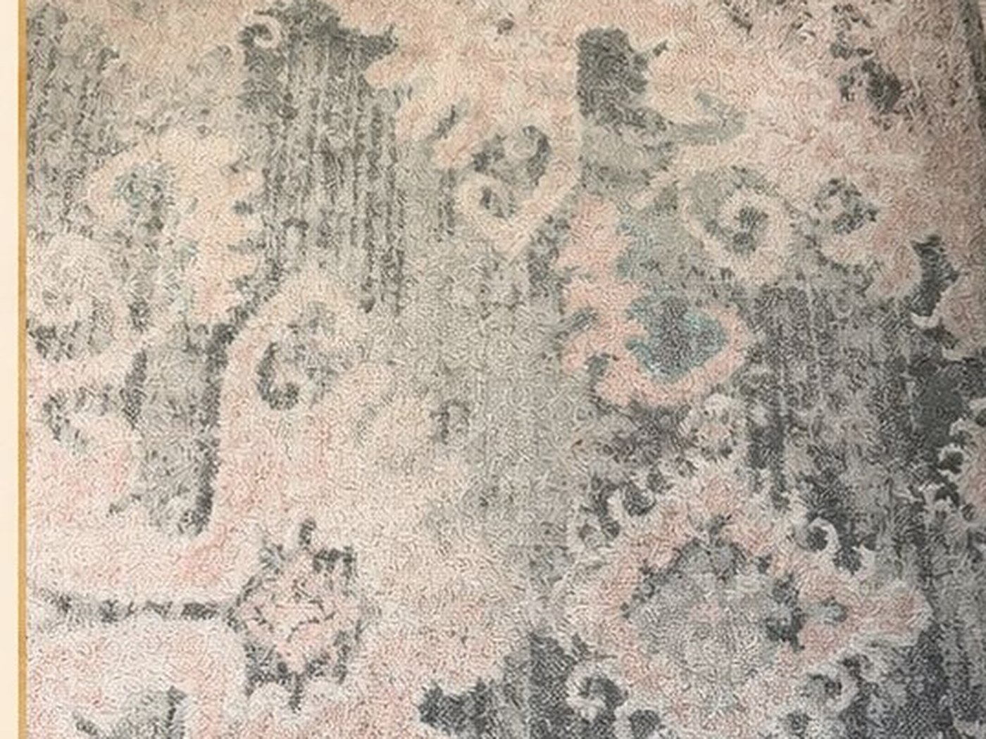 Patterned rug, spotting and general soiling. After cleaning by Horizon Solutions Group.